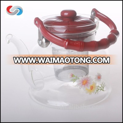 1000ml Borosilicate Glass Tea Pot With Strainer Tea Glass Pot With Candle